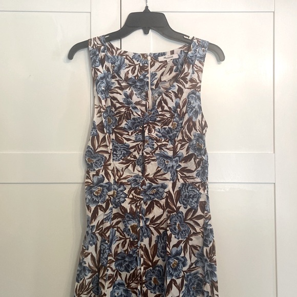 NWT Madewell Sleeveless V-Neck Midi Dress in Floral sz 0 - Picture 4 of 6
